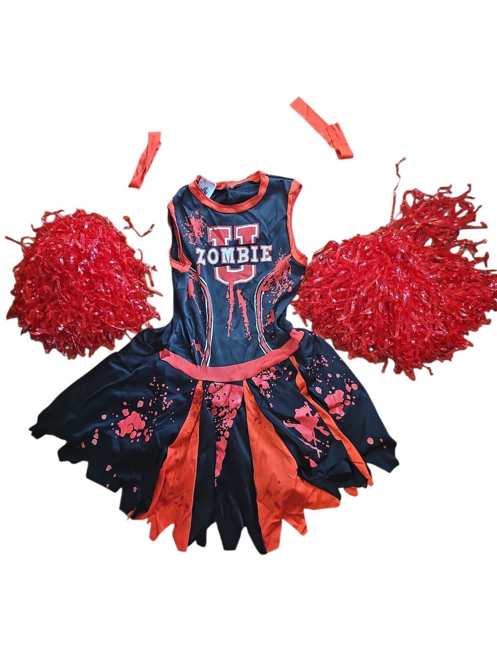 Spirit Halloween Kids Zombie U Cheerleader Costume Child Medium 8-10 Spooky Girl